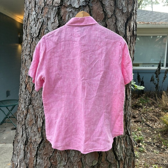Lands' End Pink Button Down Shirt - Picture 5 of 5